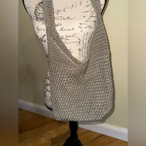 Chateau Elegant tan Knit Shoulder Bag